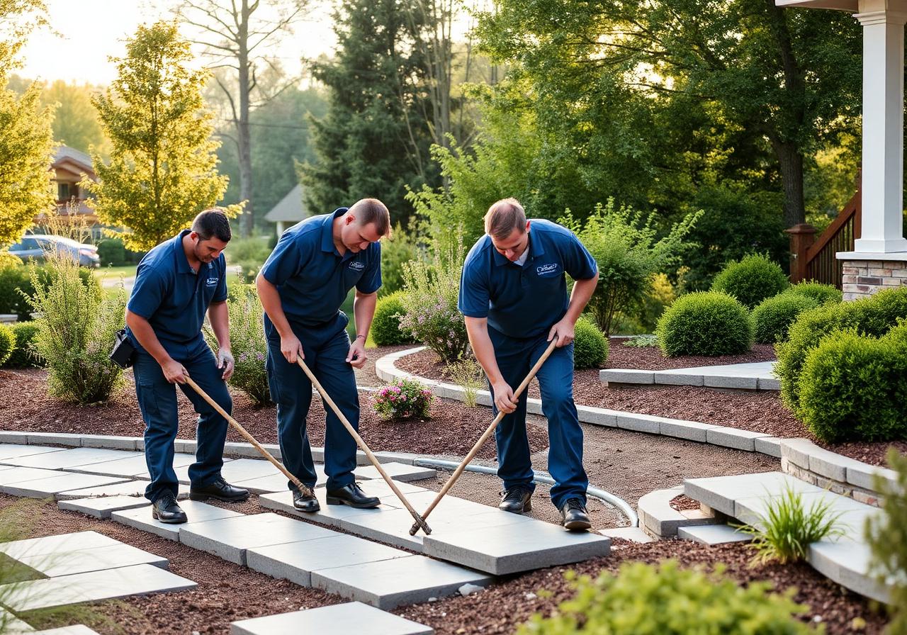 Dream Landscapes crew at work on a residential project